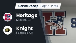 Recap: Heritage  vs. Knight  2023