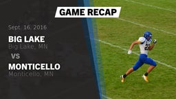 Recap: Big Lake  vs. Monticello  2016