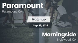 Matchup: Paramount High vs. Morningside  2016