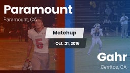 Matchup: Paramount High vs. Gahr  2016