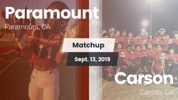 Matchup: Paramount High vs. Carson  2019