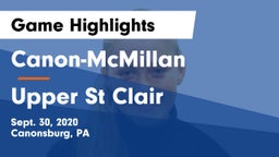 Canon-McMillan  vs Upper St Clair Game Highlights - Sept. 30, 2020