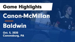 Canon-McMillan  vs Baldwin  Game Highlights - Oct. 5, 2020