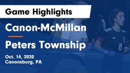 Canon-McMillan  vs Peters Township  Game Highlights - Oct. 14, 2020