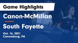 Canon-McMillan  vs South Fayette  Game Highlights - Oct. 16, 2021