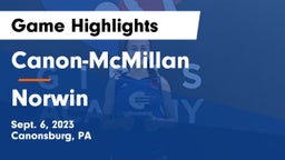 Canon-McMillan  vs Norwin  Game Highlights - Sept. 6, 2023