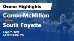 Canon-McMillan  vs South Fayette  Game Highlights - Sept. 9, 2023