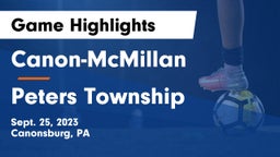 Canon-McMillan  vs Peters Township  Game Highlights - Sept. 25, 2023