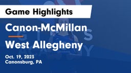 Canon-McMillan  vs West Allegheny  Game Highlights - Oct. 19, 2023