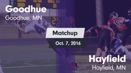Matchup: Goodhue  vs. Hayfield  2016