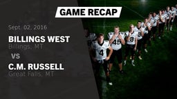 Recap: Billings West  vs. C.M. Russell  2016