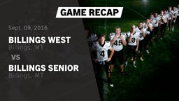 Recap: Billings West  vs. Billings Senior  2016
