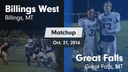 Matchup: Billings West High vs. Great Falls  2016