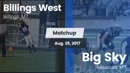 Matchup: Billings West High vs. Big Sky  2017