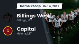 Recap: Billings West  vs. Capital  2017