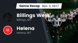 Recap: Billings West  vs. Helena  2017