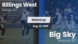 Matchup: Billings West High vs. Big Sky  2018