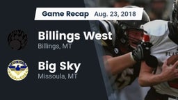 Recap: Billings West  vs. Big Sky  2018