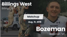 Matchup: Billings West High vs. Bozeman  2018