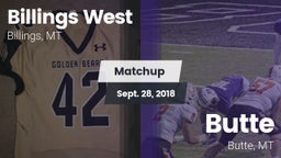 Matchup: Billings West High vs. Butte  2018
