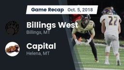 Recap: Billings West  vs. Capital  2018