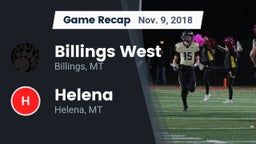 Recap: Billings West  vs. Helena  2018