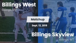 Matchup: Billings West High vs. Billings Skyview  2019
