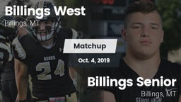 Matchup: Billings West High vs. Billings Senior  2019