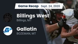 Recap: Billings West  vs. Gallatin  2020