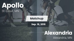 Matchup: Apollo  vs. Alexandria  2016