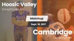 Matchup: Hoosic Valley High S vs. Cambridge  2017