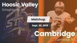 Matchup: Hoosic Valley High S vs. Cambridge  2019