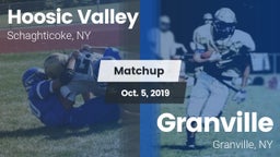 Matchup: Hoosic Valley High S vs. Granville  2019