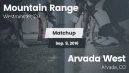 Matchup: Mountain Range vs. Arvada West  2016