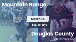 Matchup: Mountain Range vs. Douglas County  2016