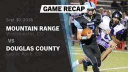 Recap: Mountain Range  vs. Douglas County  2016