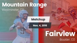 Matchup: Mountain Range vs. Fairview  2016