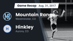Recap: Mountain Range  vs. Hinkley  2017