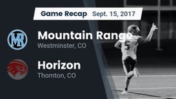 Recap: Mountain Range  vs. Horizon  2017
