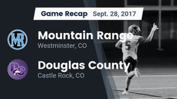 Recap: Mountain Range  vs. Douglas County  2017