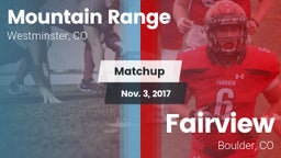 Matchup: Mountain Range vs. Fairview  2017