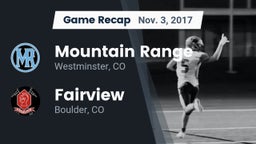 Recap: Mountain Range  vs. Fairview  2017