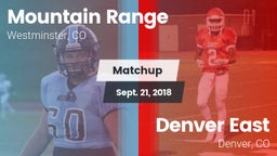 Matchup: Mountain Range vs. Denver East  2018