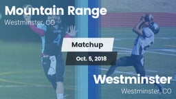 Matchup: Mountain Range vs. Westminster  2018