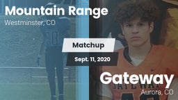 Matchup: Mountain Range vs. Gateway  2020