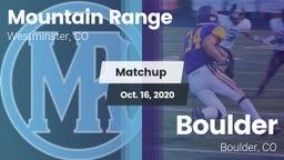 Matchup: Mountain Range vs. Boulder  2020