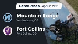 Recap: Mountain Range  vs. Fort Collins  2021
