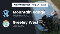 Recap: Mountain Range  vs. Greeley West  2022