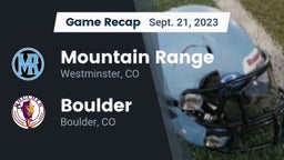Recap: Mountain Range  vs. Boulder  2023