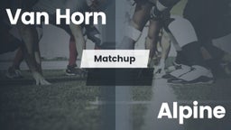 Matchup: Van Horn  vs. Alpine  2016
